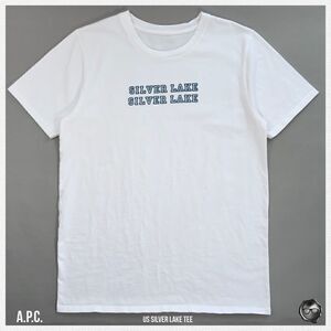 A.P.C. SILVER LAKE T-SHIRT IN WHITE 2017 CAPSULE L.A. RARE MISPRINT UNISEX